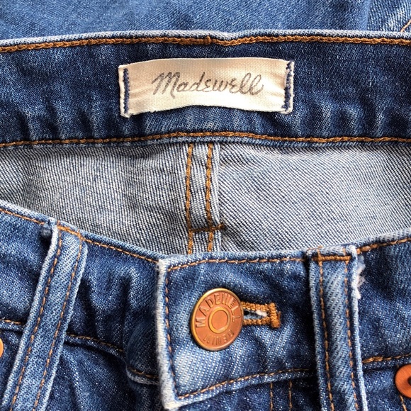 Madewell The High Rise Slim Boy Jean Distressed Raw Hem - Picture 6 of 13